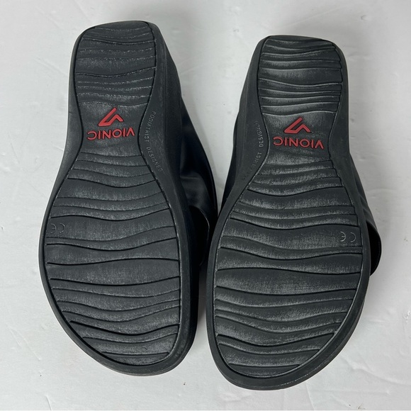 Vionic Women’s Atlantic Rosalind Toe Post Platform Black Sandals Sz 5 - Picture 3 of 4